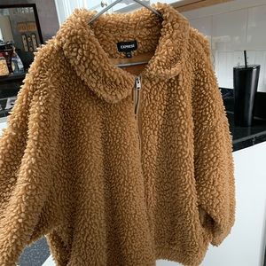 Oversized Fuzzy Teddy Jacket